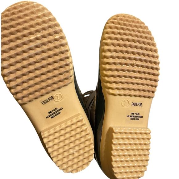 Dolce Vita Womens Ulito Brown Faux Fur Sherpa Lined Duck Boots Brown Size 7 NEW - Picture 7 of 11